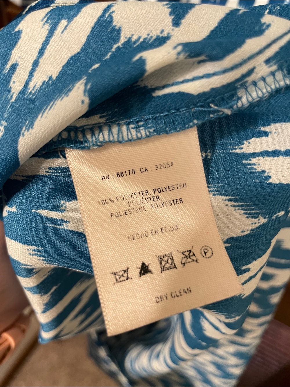 Anthropologie Maeve Blue Ikat Print Shirt Dress - Picture 5 of 6